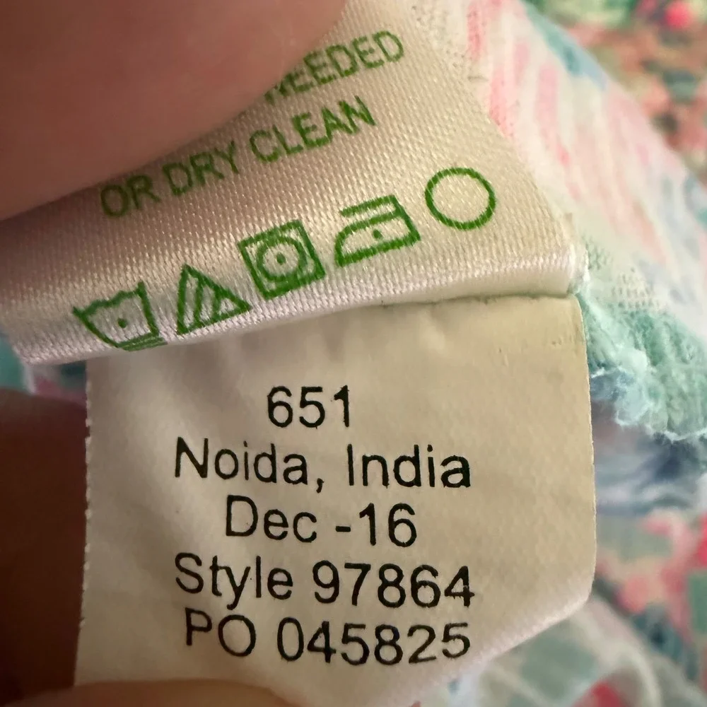 Lilly Pulitzer Essie Sleeveless Top Size S Serene Blue Gypsea Cotton 97864 - Picture 6 of 9